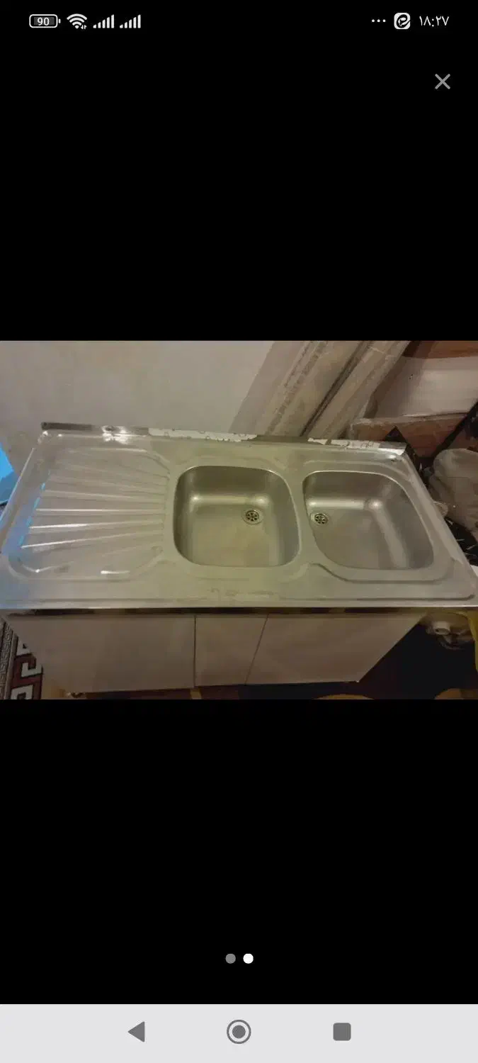 سینگ ظرفشویی در حد نو|آب‌چکان و نظم‌دهنده ظروف|آبدانان, |دیوار