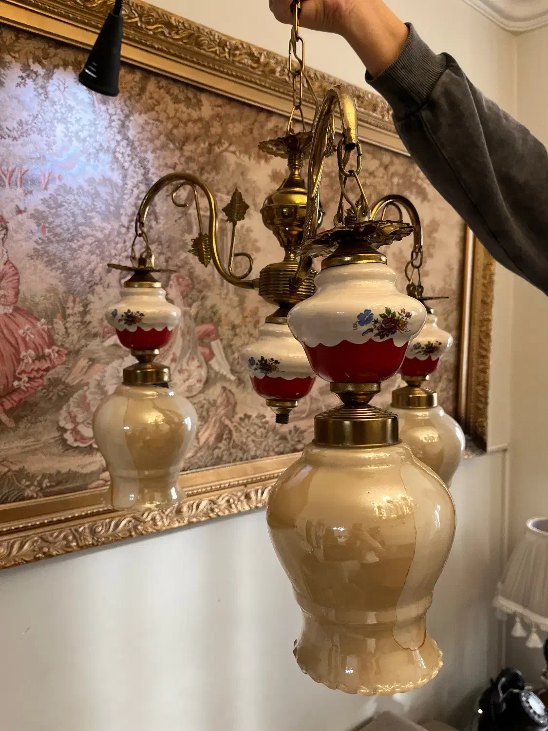 لوستر قدبمی ایتالیایی|لوستر و چراغ آویز|تهران, نازی‌آباد|دیوار