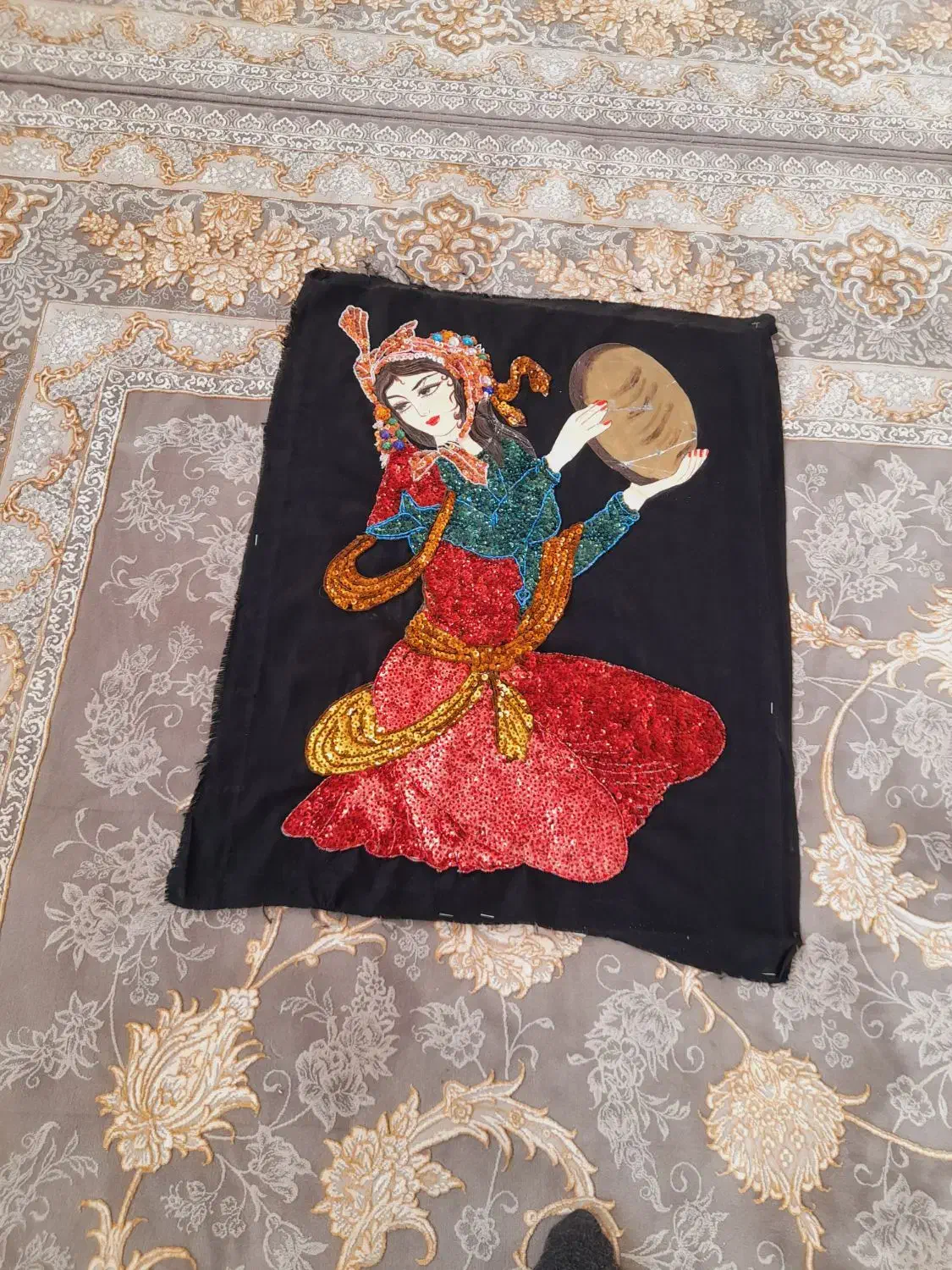 موج|گلیم، جاجیم، گبه|کرمانشاه, |دیوار