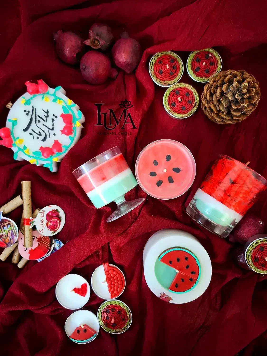 شمع های یلدایی با قیمت های باورنکردنی|صنایع دستی و سایر لوازم تزئینی|لاهیجان, لیالستان|دیوار