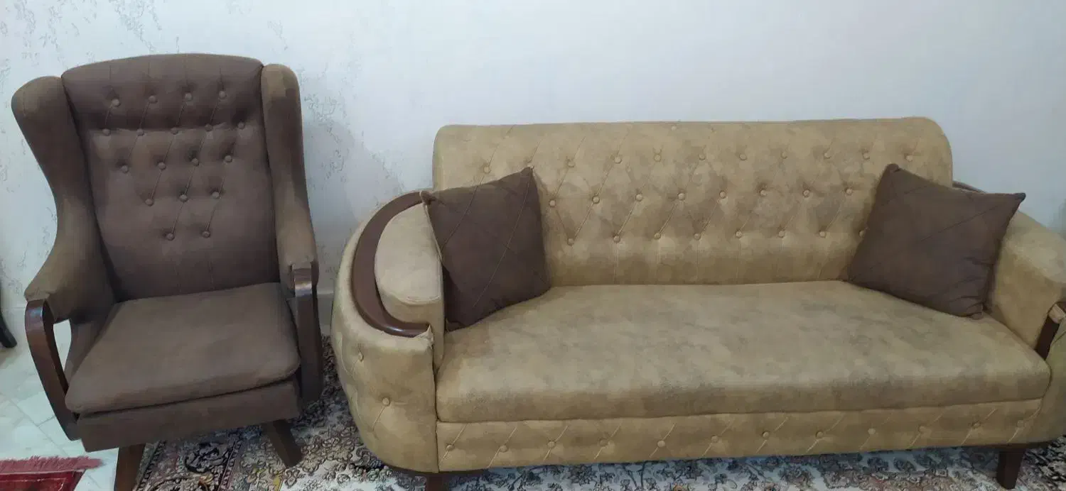 مبلمان چستر هفت نفره|مبلمان خانگی و میز عسلی|قائن, |دیوار