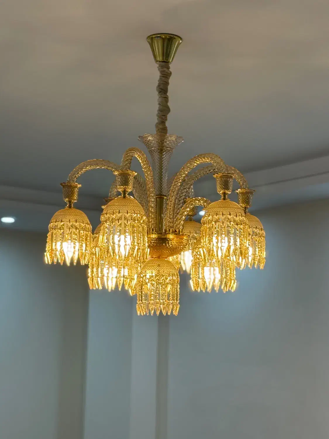 لوستر باکارات واژگون شامپاینی|لوستر و چراغ آویز|تهران, یوسف‌آباد|دیوار