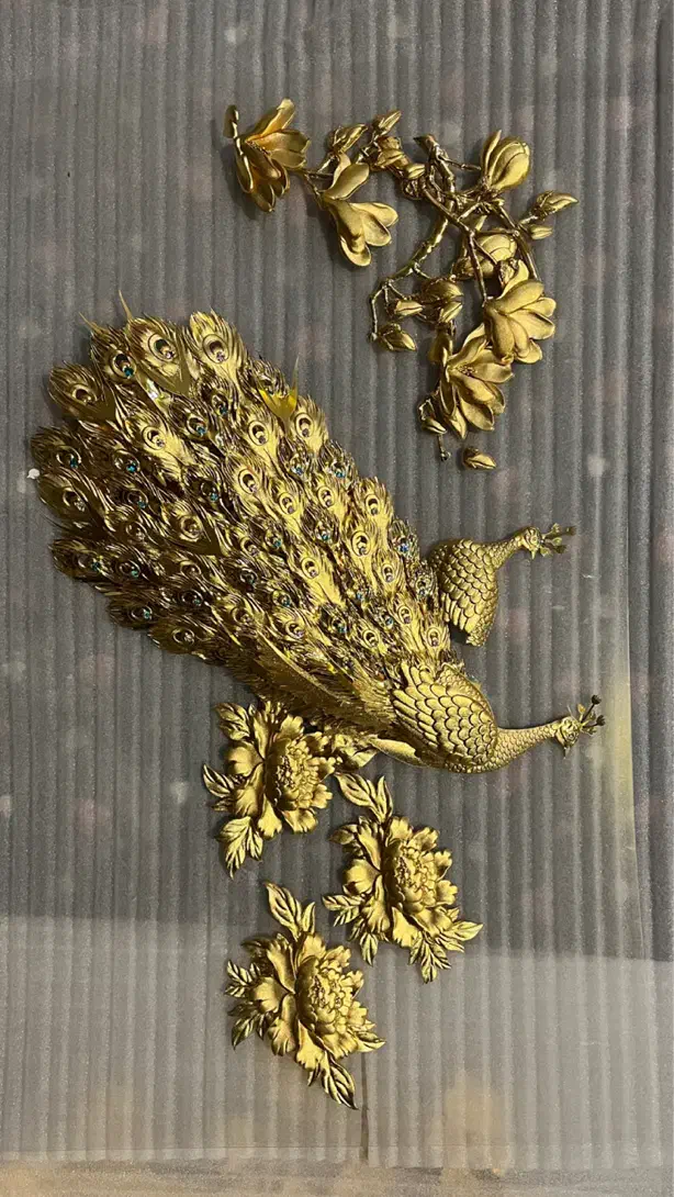 تابلو ورق طلا۲۴عیار مدل ۲طاووس اورجنال خام وارداتی|تابلو، نقاشی، عکس|تهران, بازار|دیوار