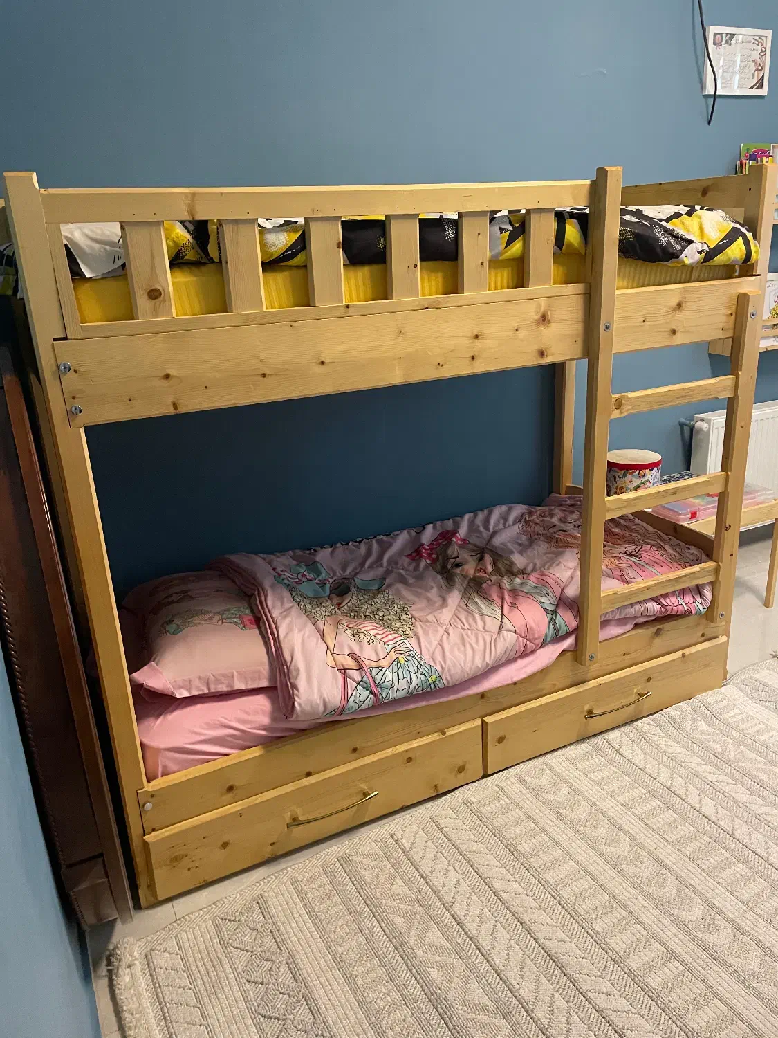 تخت دو طبقه چوبی|تخت و سرویس خواب|کرمانشاه, |دیوار