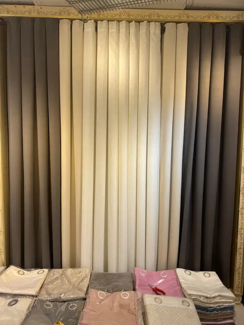 پرده پذیرای پانچ آماده ترکیب مخمل واسلپ سیم دوزی|پرده، رانر، رومیزی|اسلامشهر, شهرک سالور|دیوار