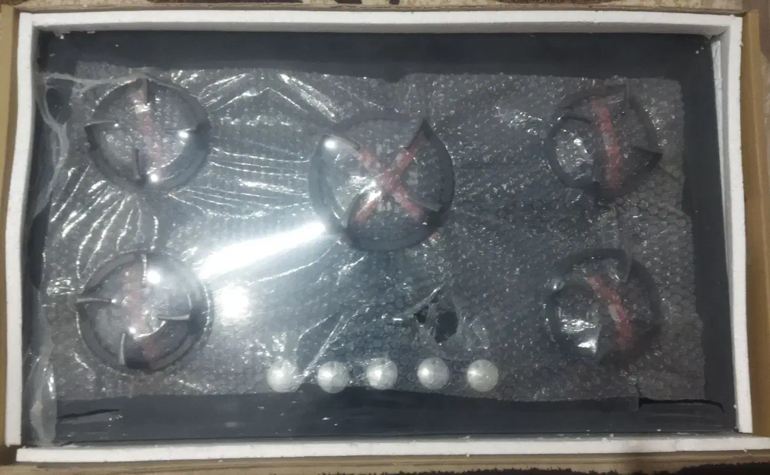 گاز ۵ شعله صفحه شیشیی نونو|اجاق گاز و لوازم برقی پختوپز|مینودشت, |دیوار