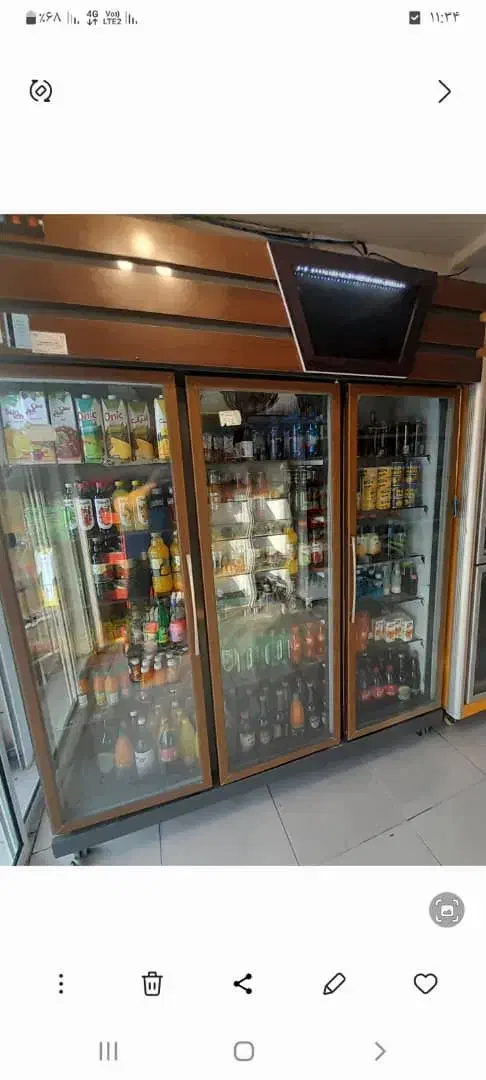 یخچال ۳درب بدنه چوب نما بسیار شیک تمیز ۶طبقه فندار|فروشگاه و مغازه|کازرون, |دیوار