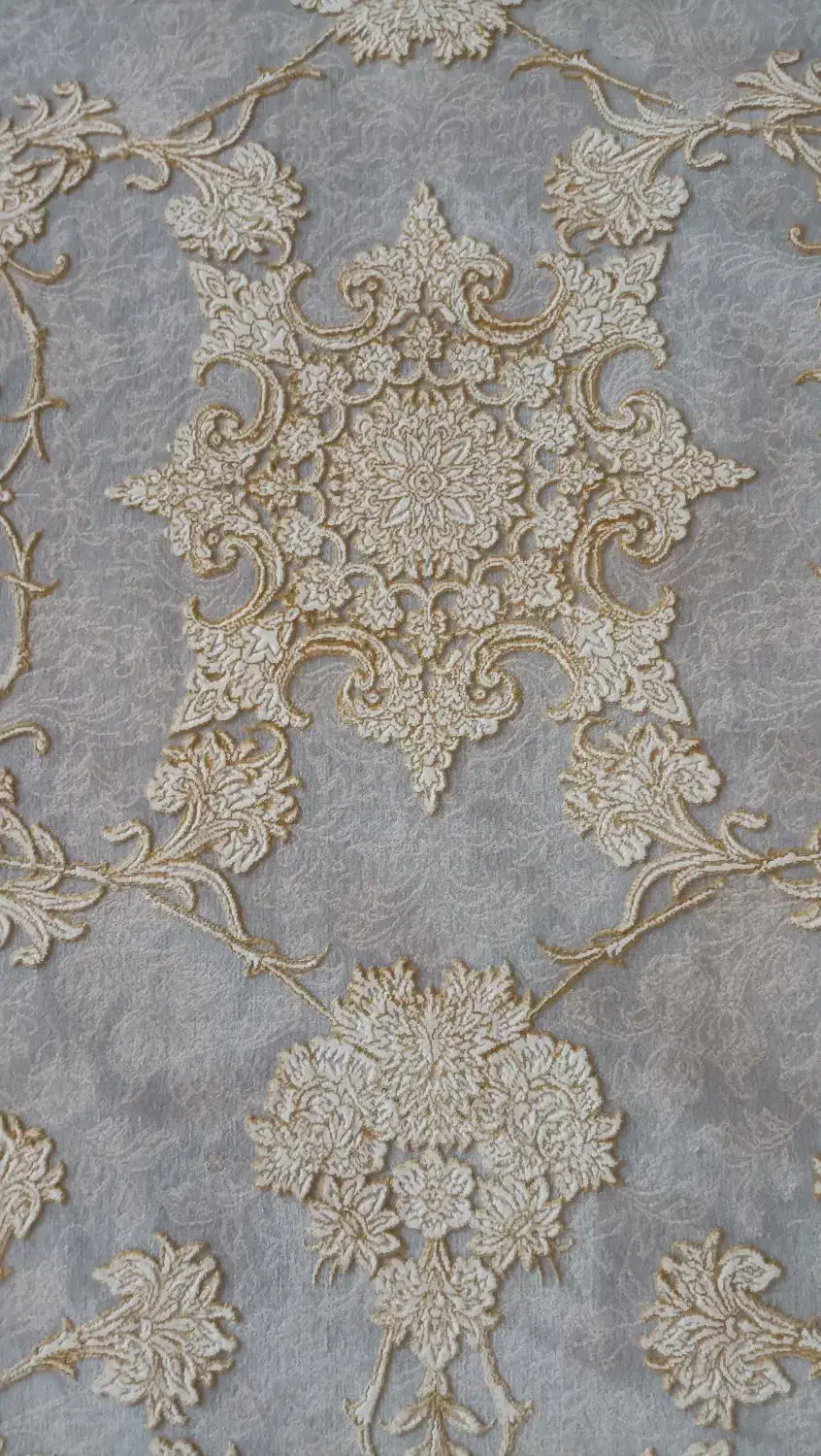 فرش 1200 شانه زمینه نقره ای برجسته|فرش|کمیجان, |دیوار