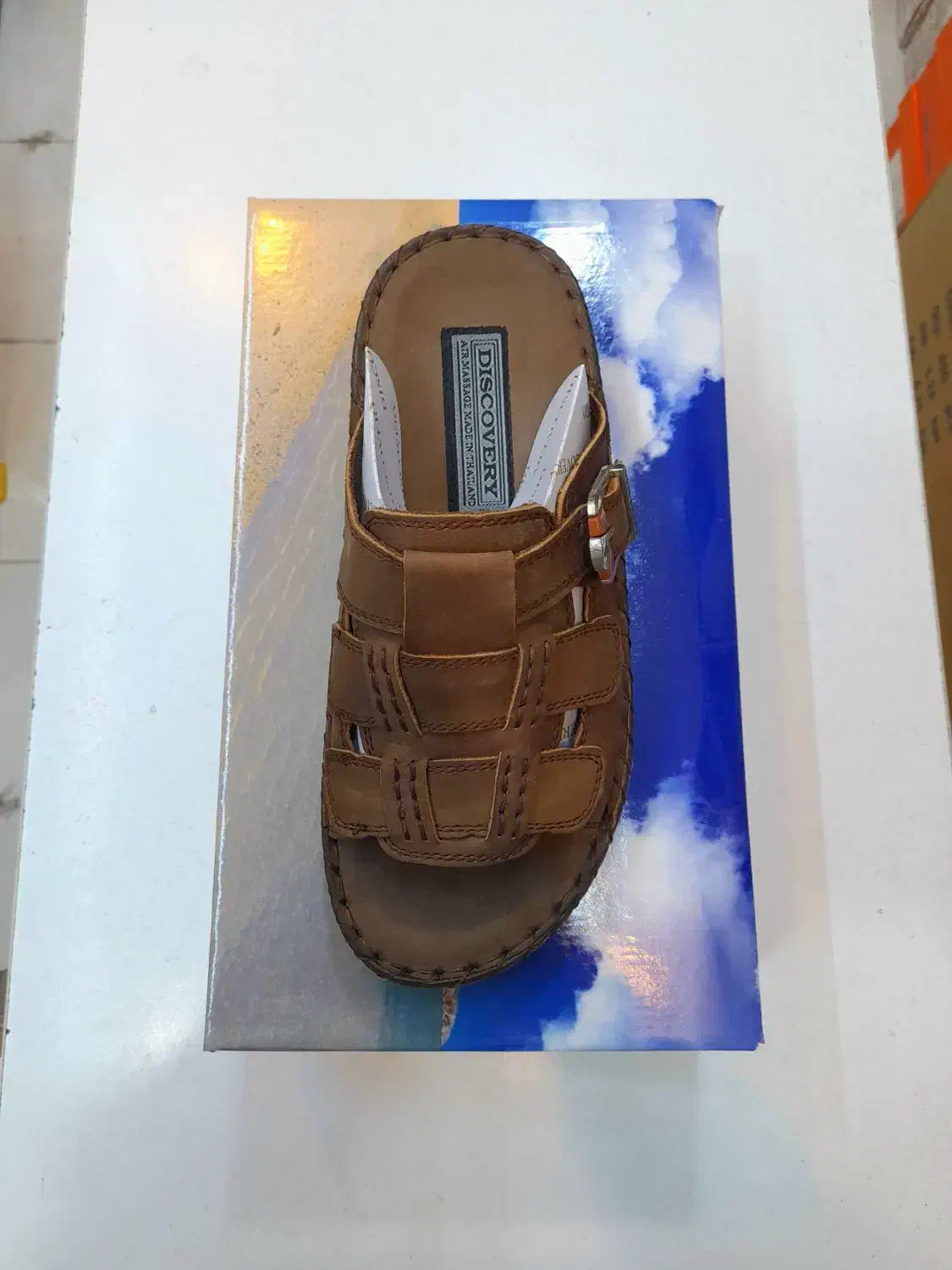 دمپایی چرمی دیسکاوری تکی و عمده|کیف، کفش، کمربند|بندر گناوه, |دیوار