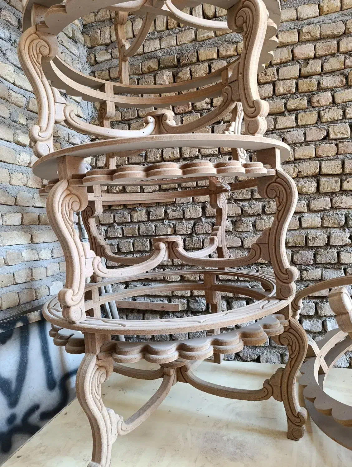 میز جلو مبلی منبتی خام|مبلمان خانگی و میز عسلی|شاندیز, |دیوار