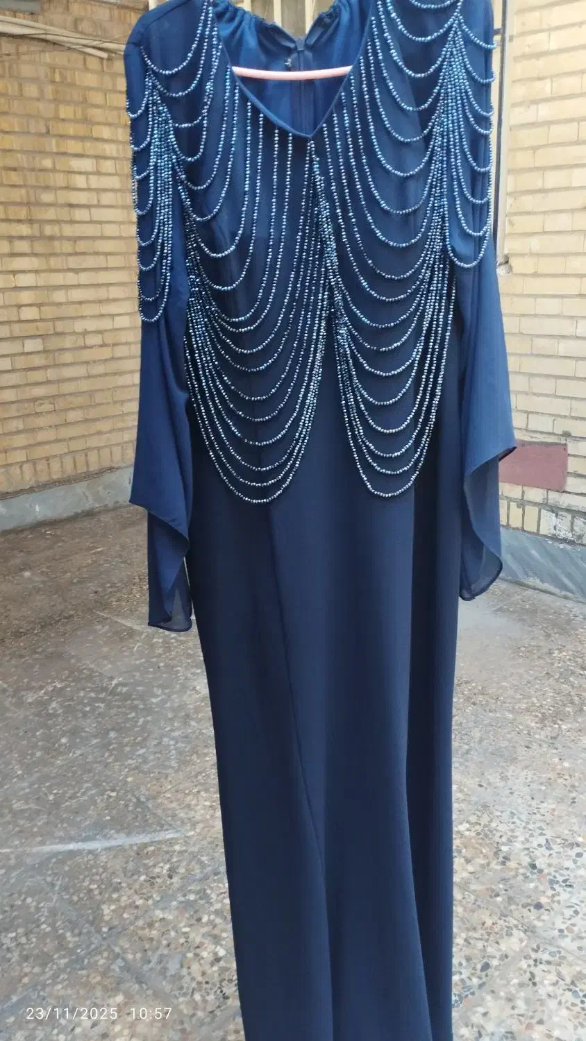 مجلسی سرمه ای شیک منجق دوزی سایز۵۰ـ۵۲|لباس|بندر ماهشهر, |دیوار