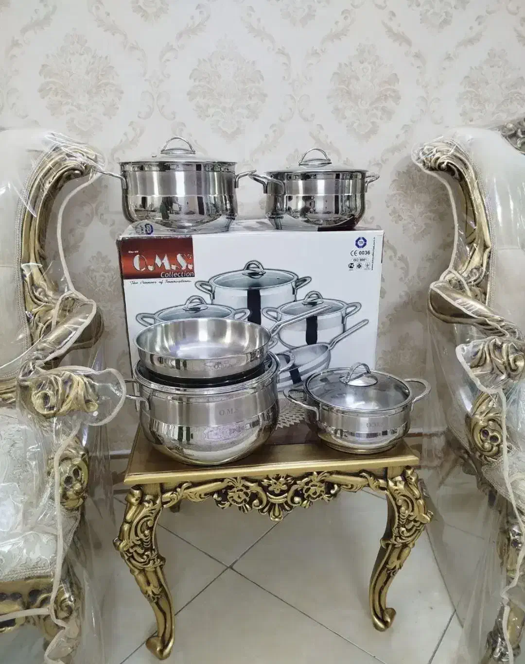 سرویس قابلمه استیل کفه چدن ضخیم مارک معروف oms ترک|ظروف پختوپز|تهران, سهروردی|دیوار