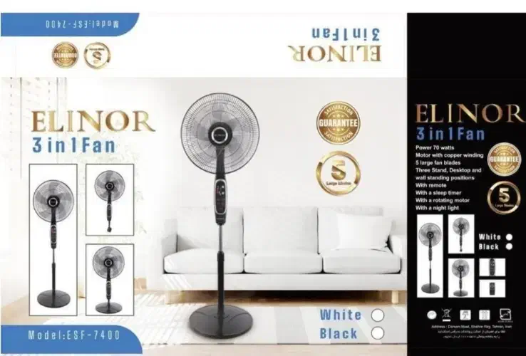 پنکه الینور با دوسال گارانتی بی قید و شرط|پنکه و تصفیهکنندهٔ هوا|مشهد, الهیه|دیوار