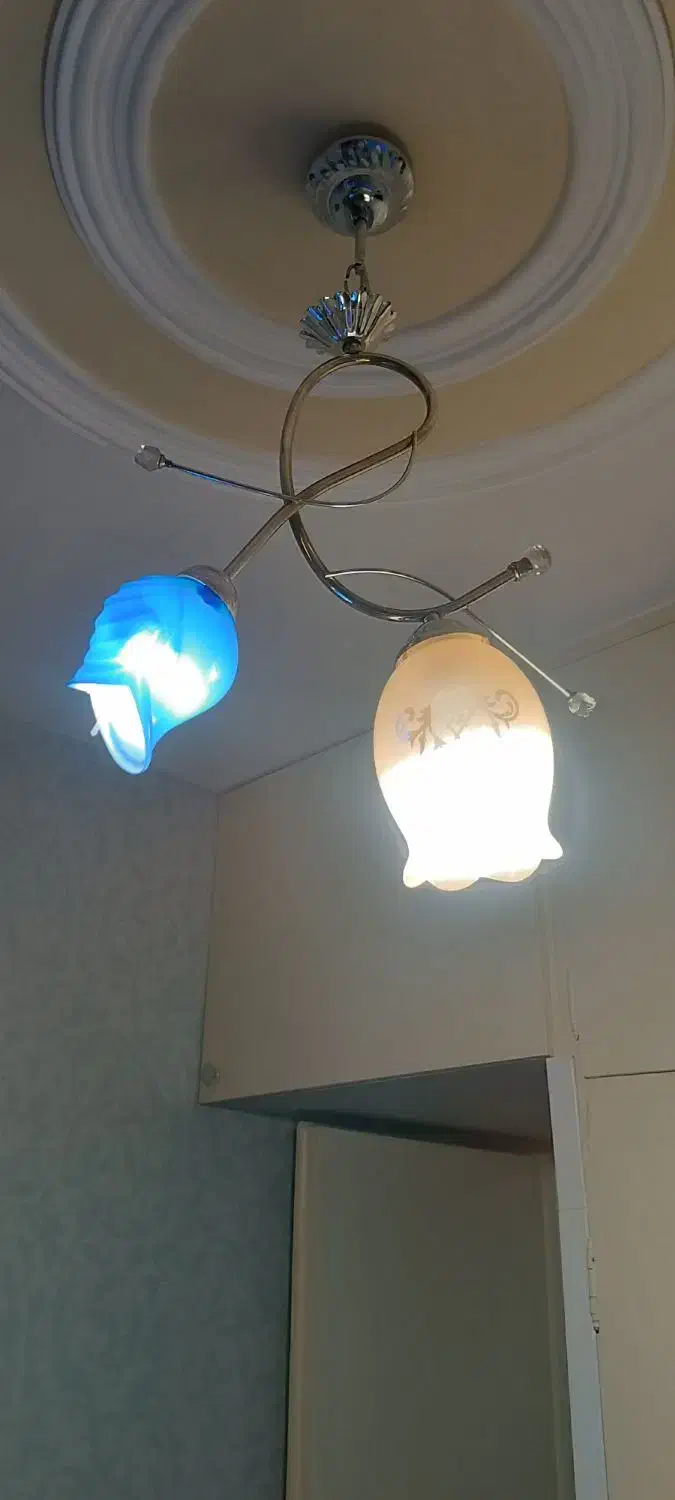 لوستر سالم و تمیز و استیل ،  ۲۹۹ تومن|لوستر و چراغ آویز|تهران, شادآباد|دیوار