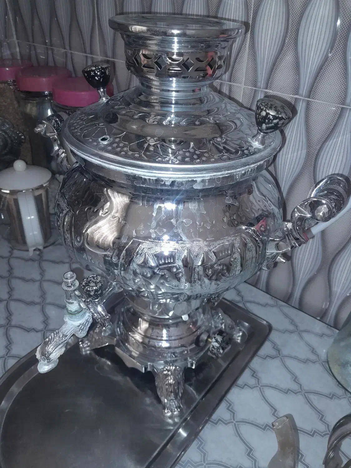 سماور مارک ماهان تمیز|سماور، چای‌ساز، قهوه‌ساز|صفادشت, |دیوار