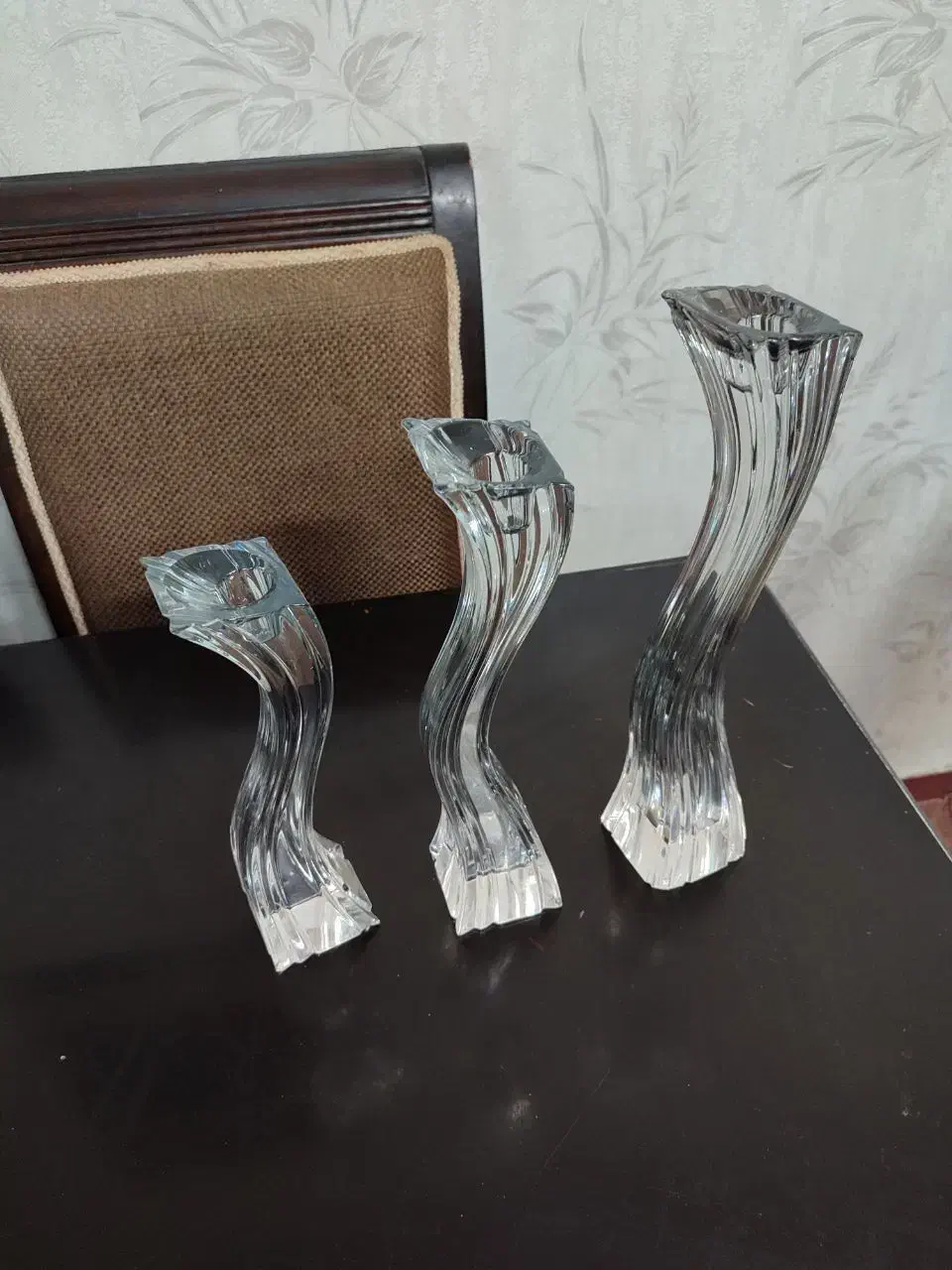 شمعدونی کریستال بوهمیا|صنایع دستی و سایر لوازم تزئینی|قم, شاه سید علی|دیوار