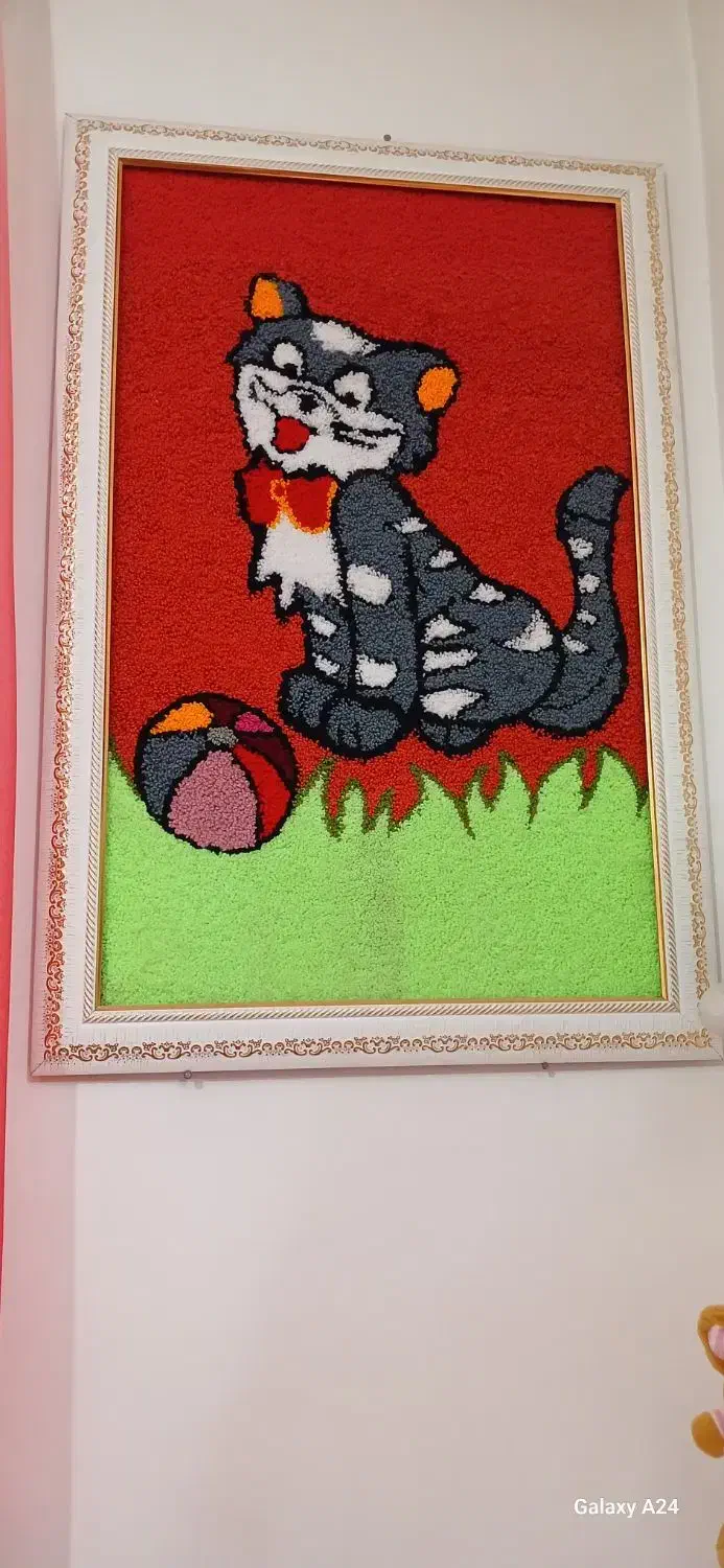 شبه فرش دستباف|تابلو فرش|اصفهان, دهنو|دیوار