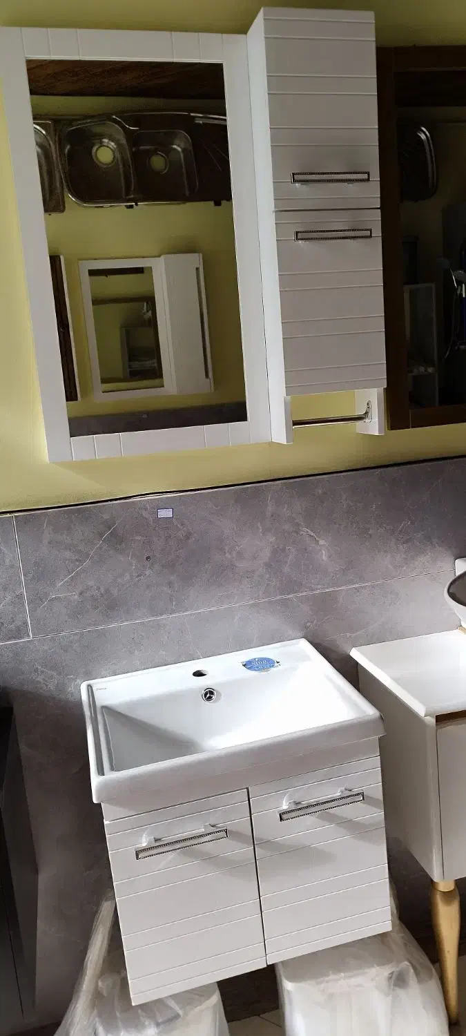 روشویی pvc با آیینه و باکس|لوازم سرویس بهداشتی|قائمشهر, |دیوار