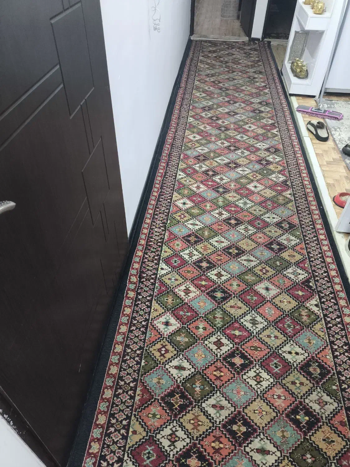 گلیم فرش پرز بلند|گلیم، جاجیم، گبه|قم, حکمت شمالی|دیوار