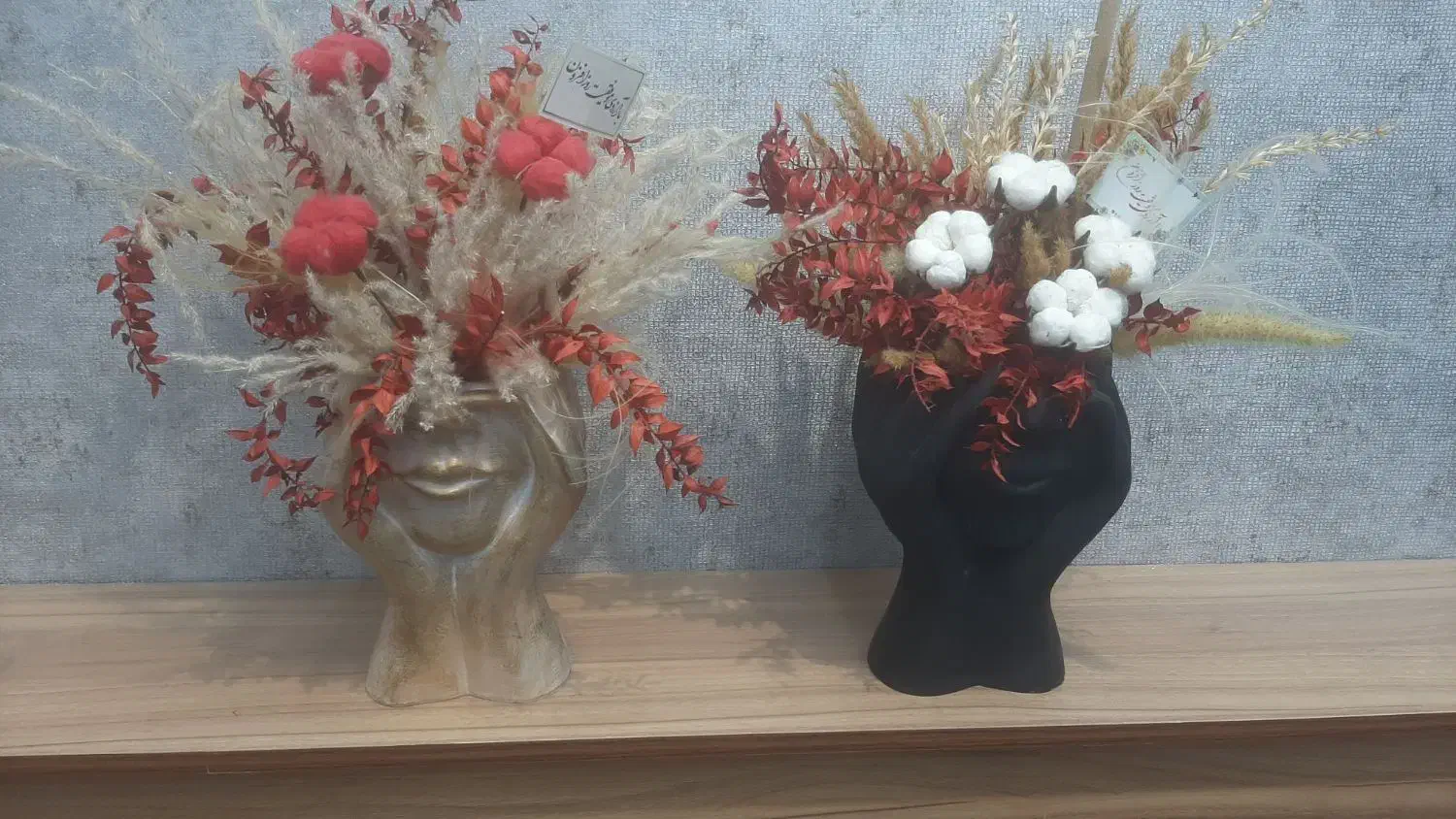 مجسمه با گلهای خشک|مجسمه، تندیس، ماکت|یزد, |دیوار