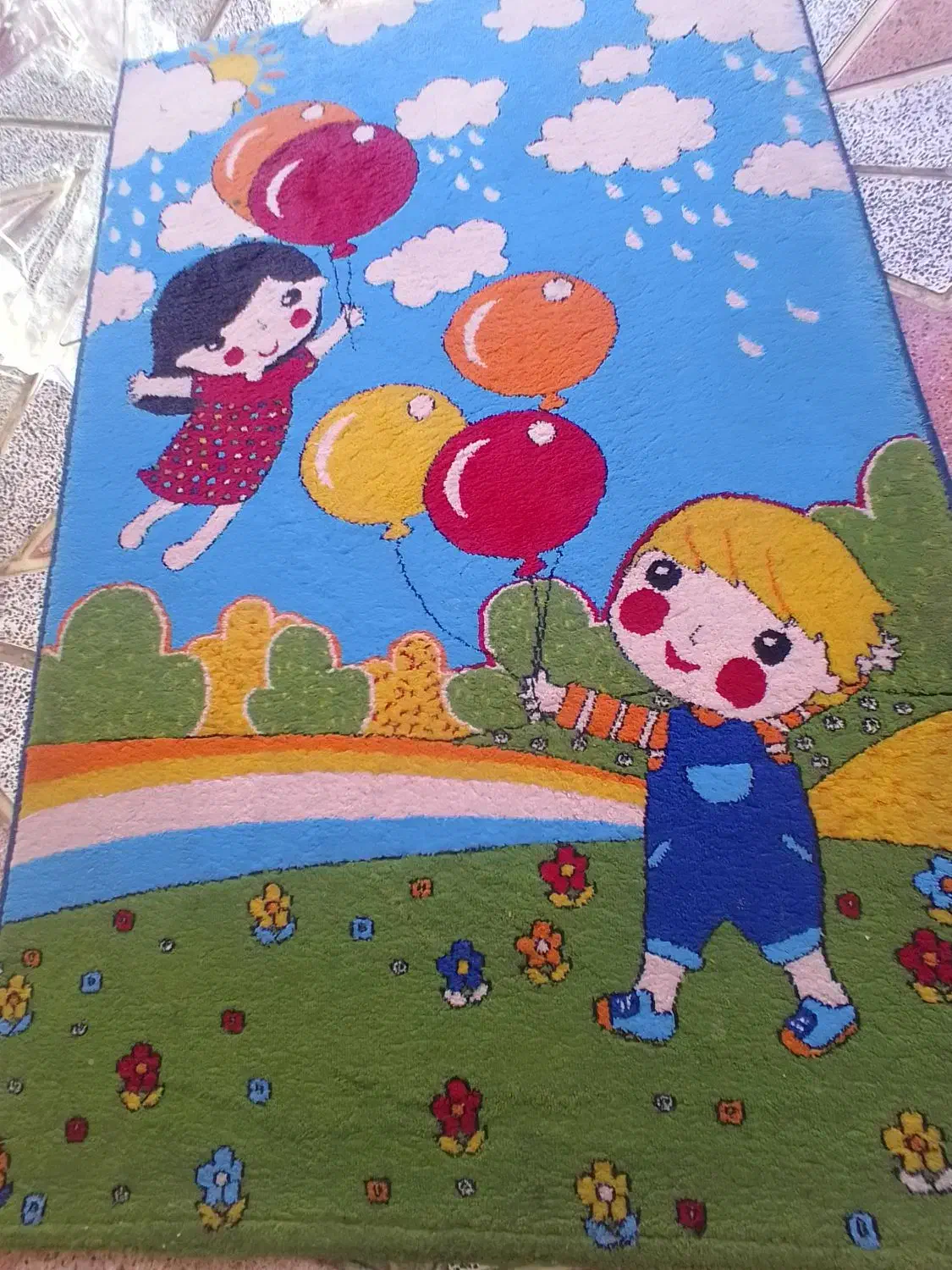 قالیچه و پرده اتاق کودک|فرش|اراک, |دیوار