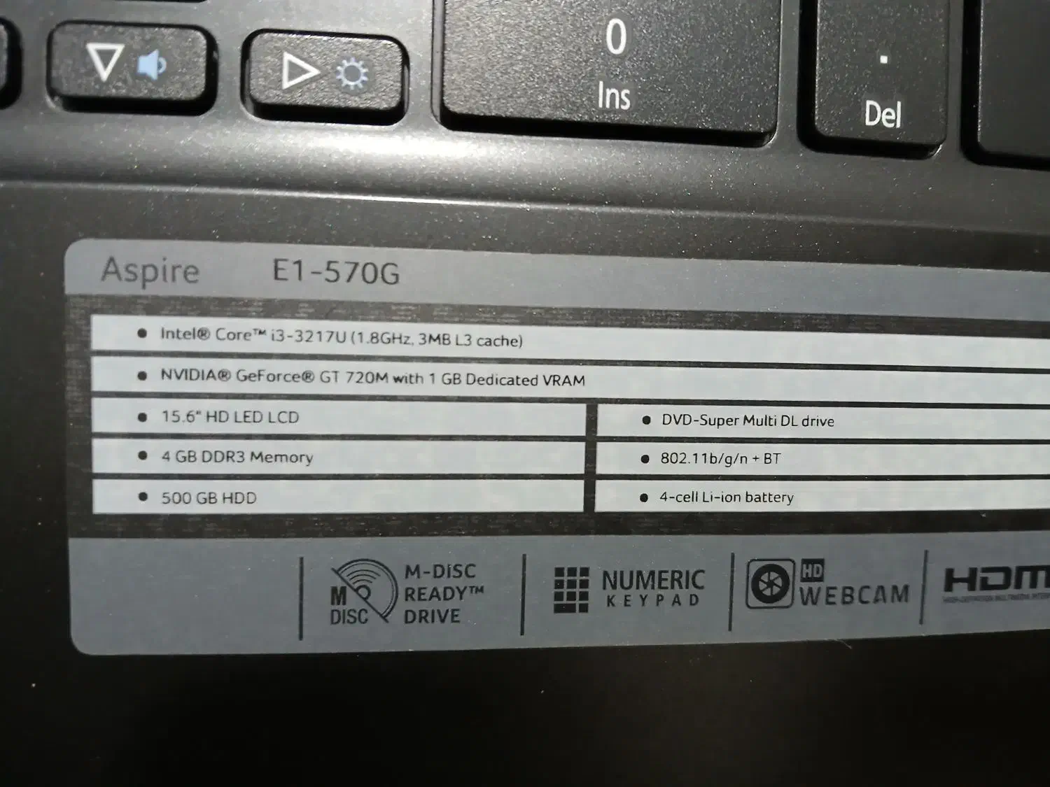 لپ تاب ایسر در حد نو|رایانه همراه|ساوه, |دیوار