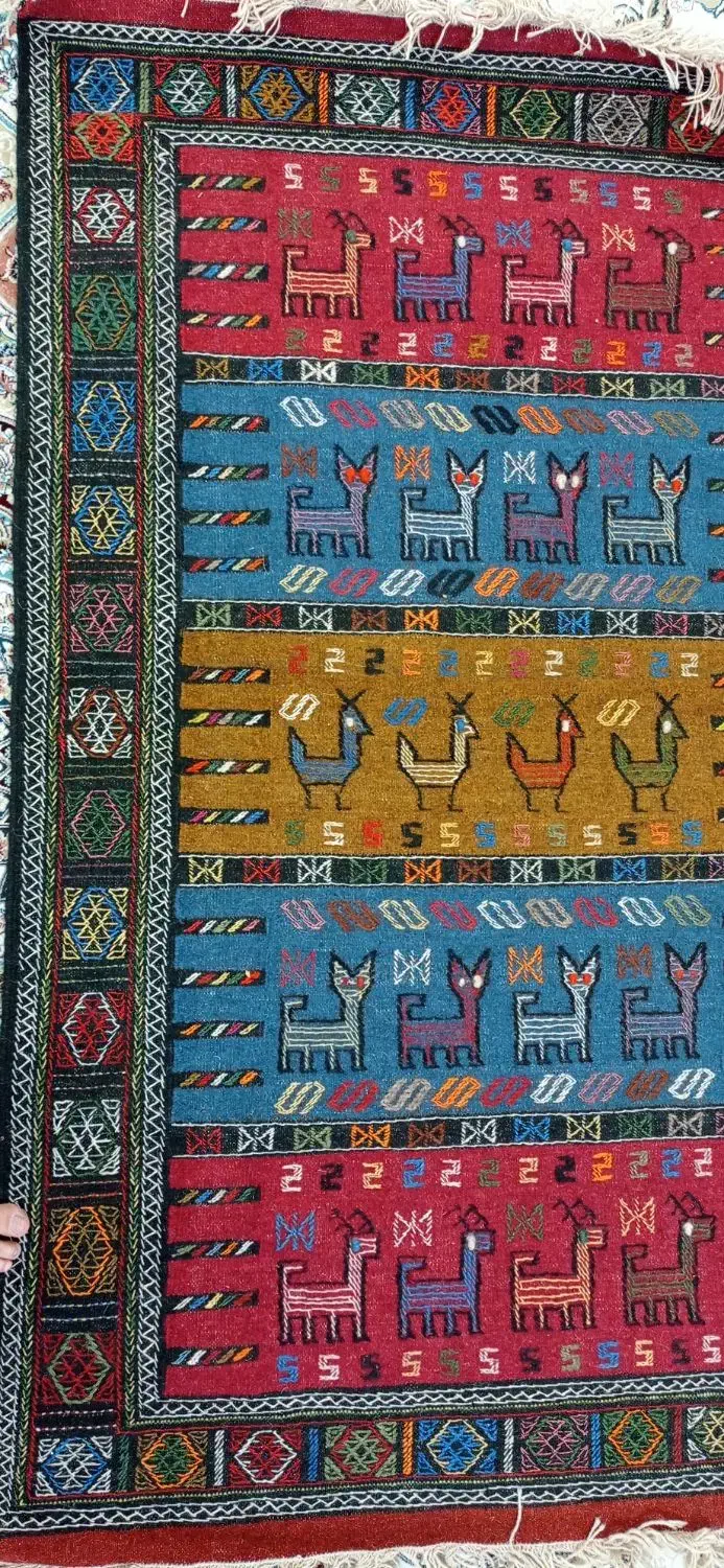 گلیم نو دست باف|گلیم، جاجیم، گبه|بجنورد, |دیوار