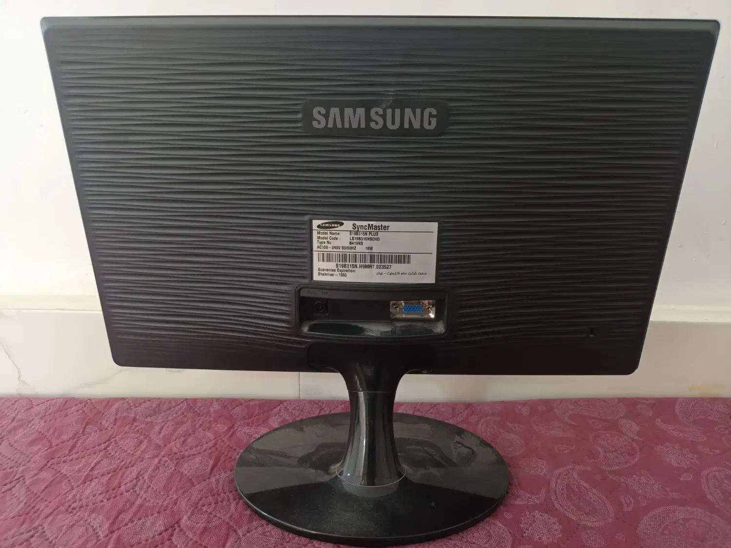 مانیتور سامسونگ ۱۹اینچ|قطعات و لوازم جانبی رایانه|چهاردانگه (تهران), |دیوار