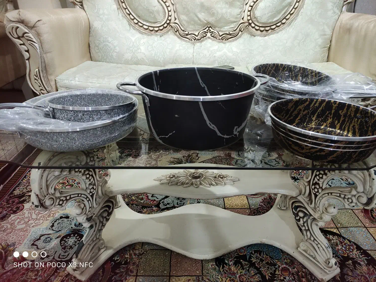 قابلمه ماموت ،ماهیتابه ماموت ،ماهیتابه طرح سنگی|ظروف پختوپز|مشکیندشت, |دیوار