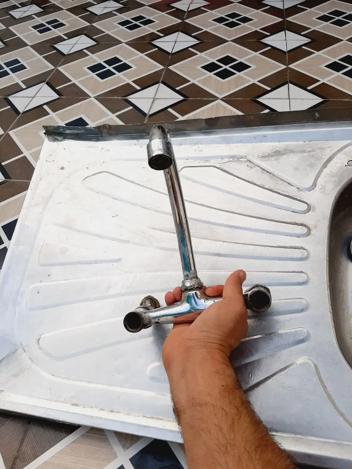 سینک همراه با شیر مخلوط|مصالح و تجهیزات ساختمان|اهواز, کوی علوی|دیوار