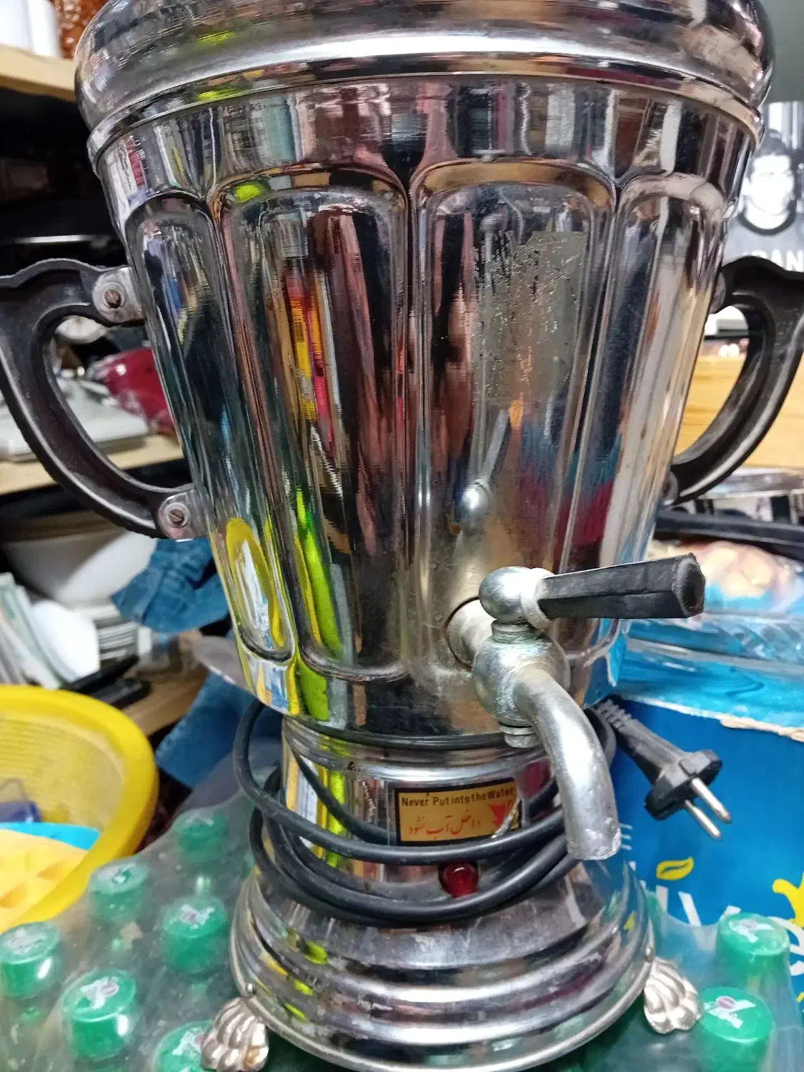 سماوربرقی برنجی قدیمی|قوری، کتری، قهوه‌ساز دستی|فردیس, طالقانی|دیوار