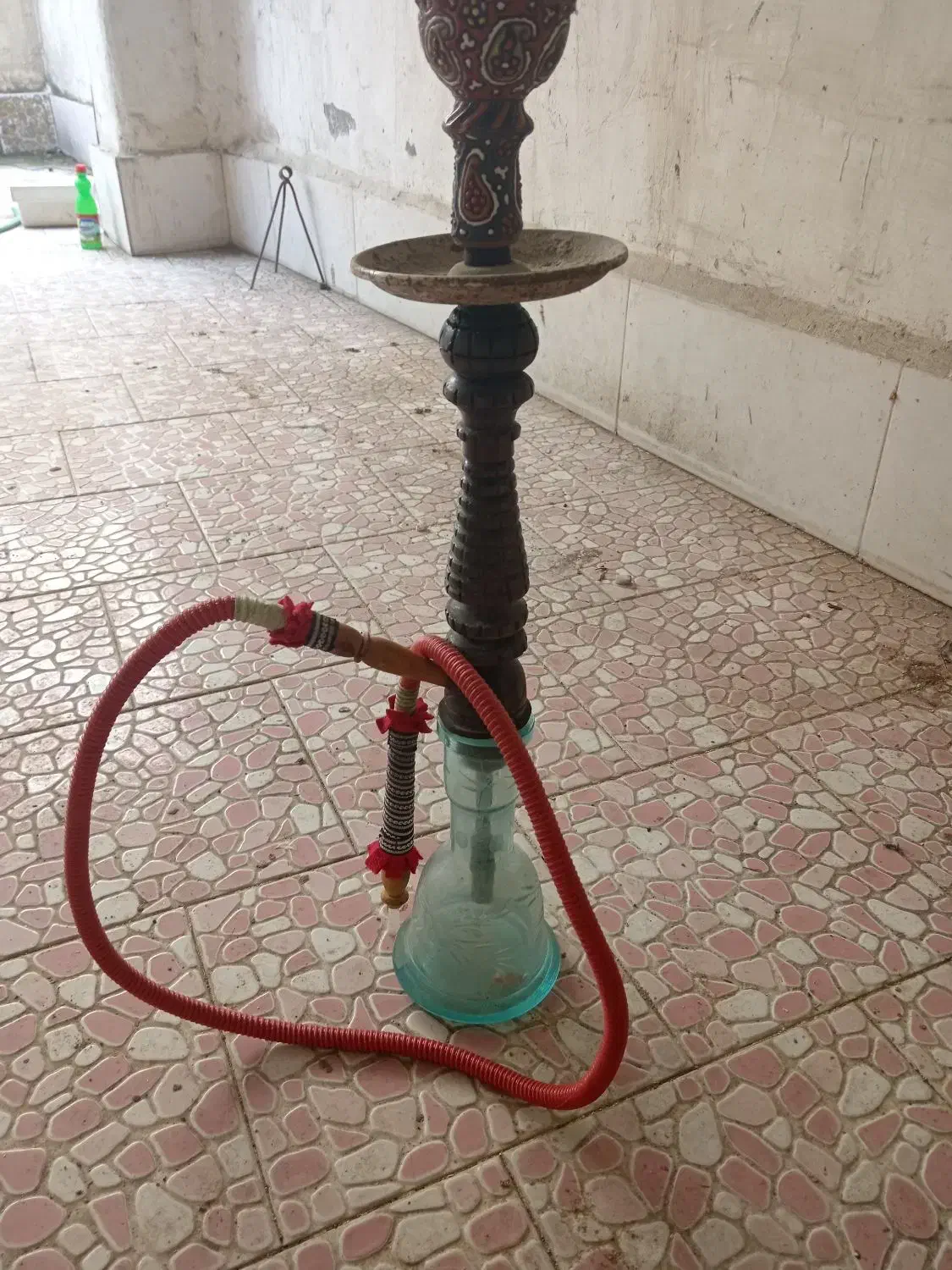 قلیان برنجی و چوبی|کلکسیون و سرگرمی|بابل, |دیوار