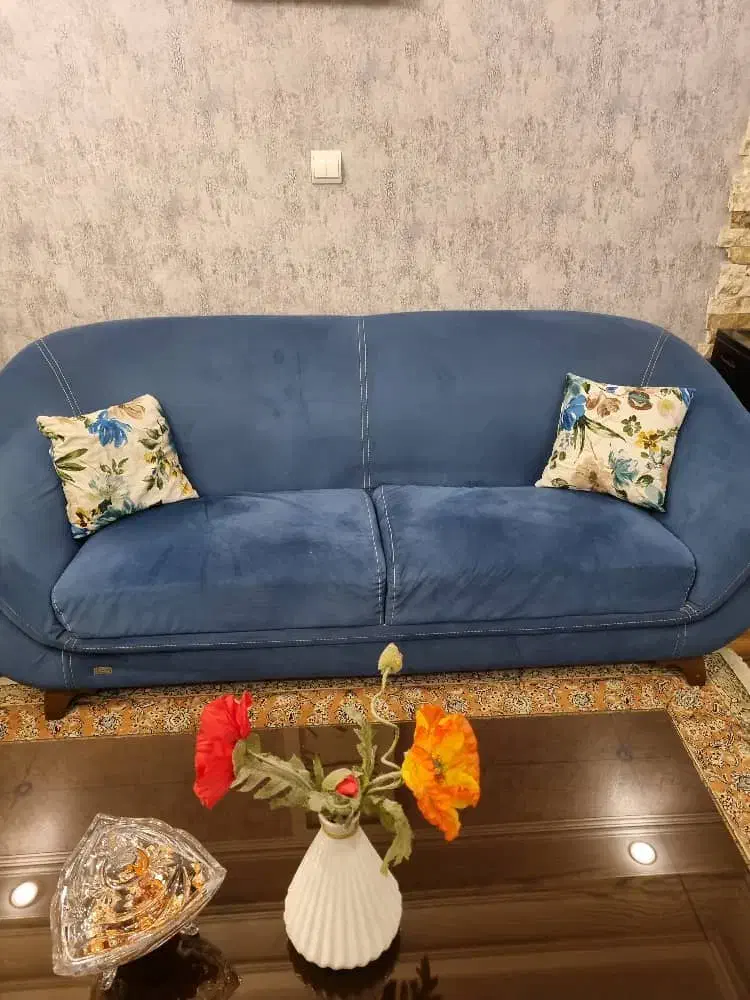 کاناپه ۵ نفره به همراه میز و عسلی سالم|مبلمان خانگی و میز عسلی|تهران, صد دستگاه|دیوار