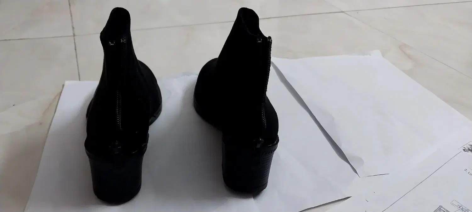 پوتین نو مشکی جیر سایز۳۹|کیف، کفش، کمربند|گرگان, |دیوار