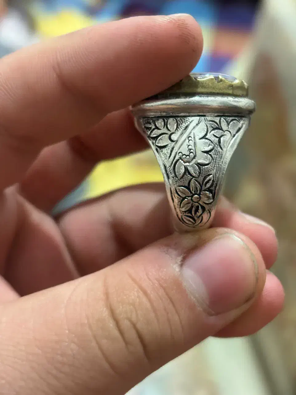 انگشتر شجر رکاب قلم کار استاد یمنی ۲۷ گرم|جواهرات|سیرجان, |دیوار