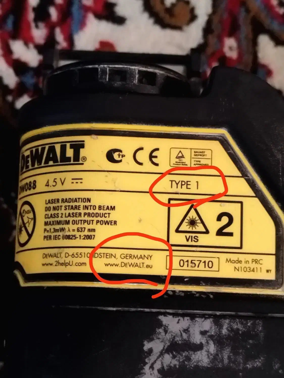 لیزر DEWALTتیپ1(نور قرمز )برای کناف کاری|ابزارآلات|کرج, شهرک سپهر|دیوار