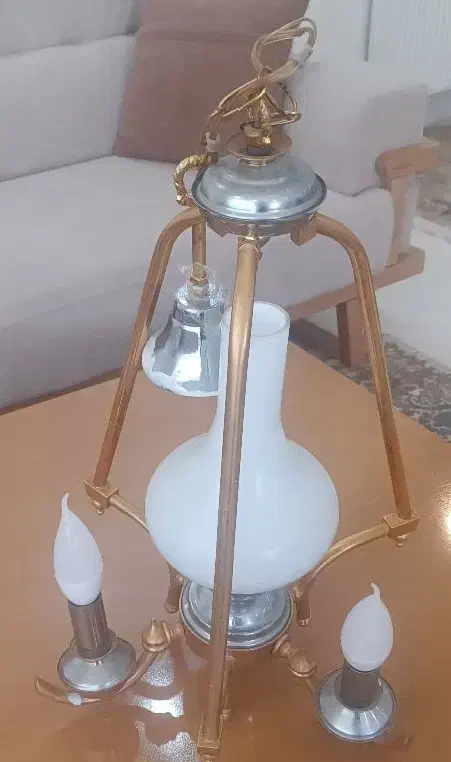 لوستر سهشاخهکلاسیکنور سازان|لوستر و چراغ آویز|خرمآباد, |دیوار