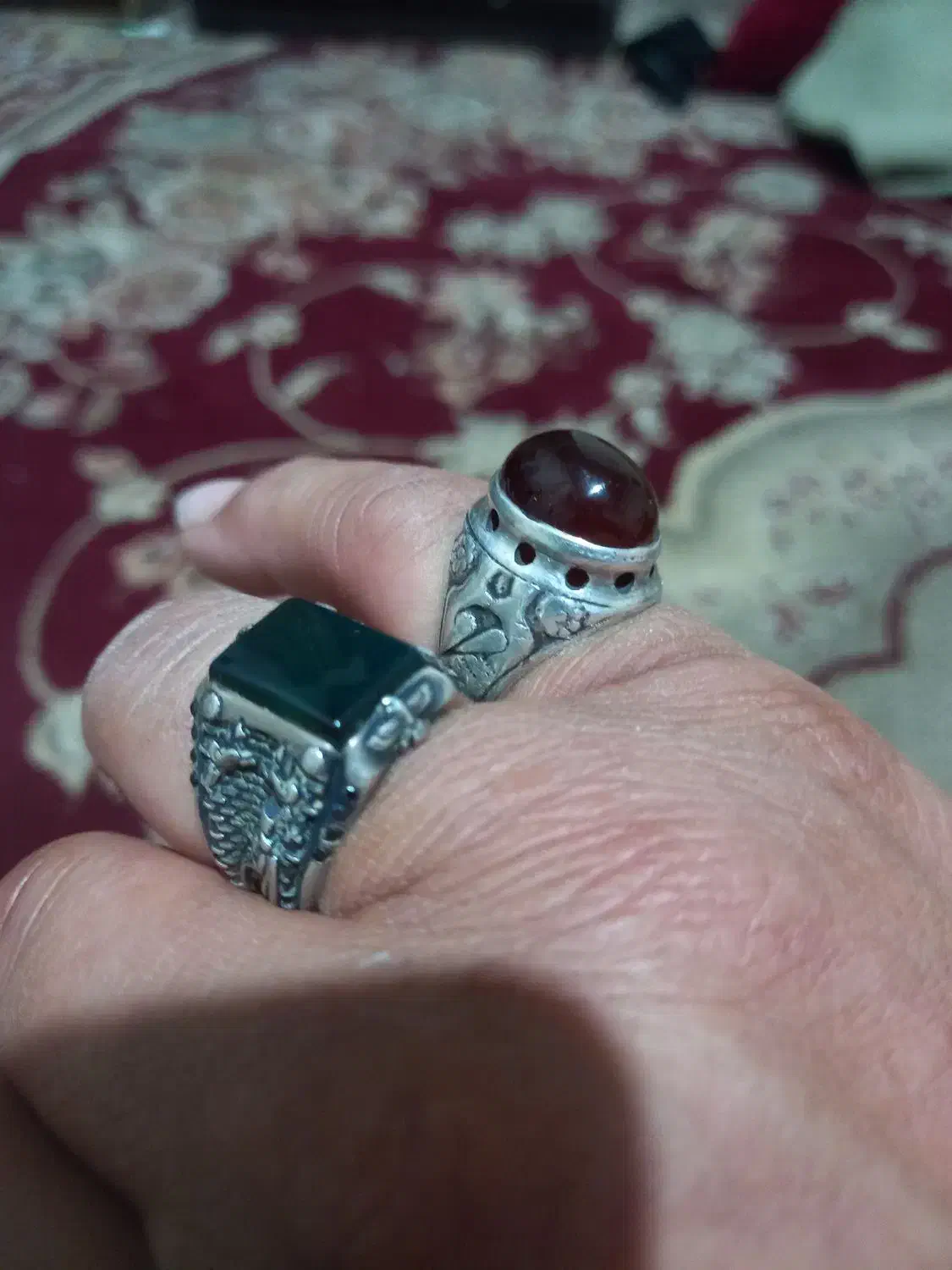 انگشتر نقره یاقوت|کلکسیون اشیاء عتیقه|مرودشت, دولت آباد|دیوار