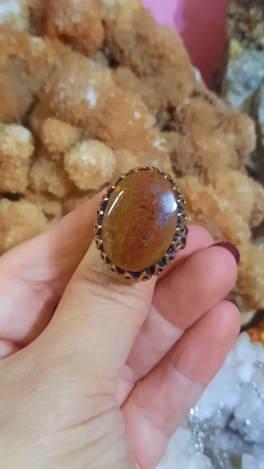 انگشتر مردانه، نگین جاسپرعقیق|بدلیجات|بندر انزلی, آذربایجان|دیوار