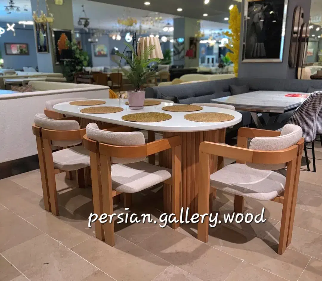 میز نهار خوری میز نهارخوری با صندلی نیلی مرینوس|میز و صندلی غذاخوری|تهران, گلستان (شهرک راه آهن)|دیوار