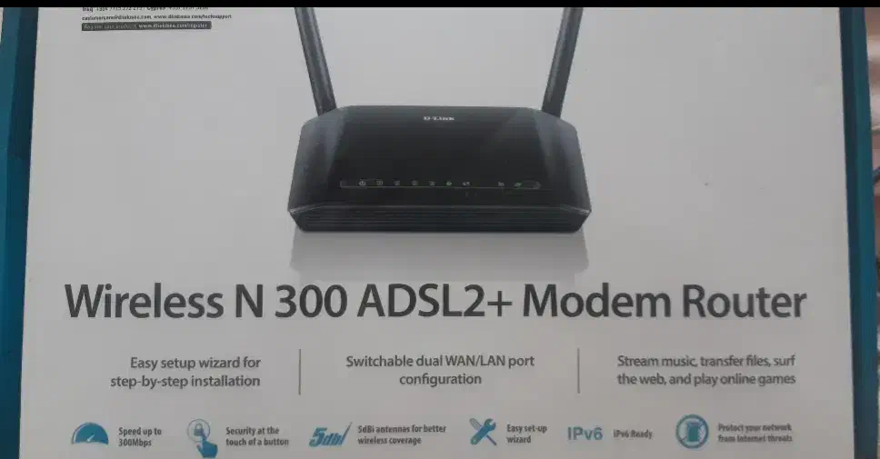 مودم دی لینک Adsl روترN300 نو وآکبند|مودم و تجهیزات شبکه|تهران, دزاشیب|دیوار