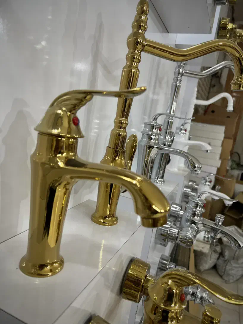 شیر بامبو طلایی چهار عدد شیر (یک دست )|لوازم سرویس بهداشتی|ورامین, ورامین|دیوار