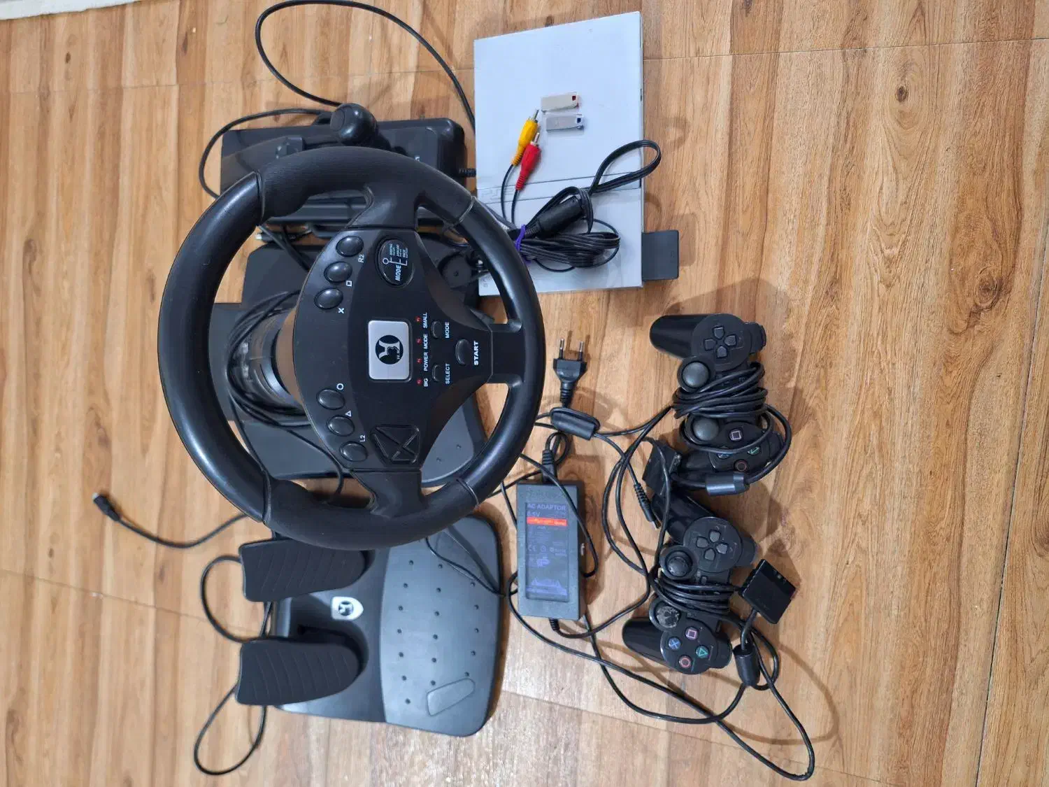 ps2 پلی استیشن ۲ همراه با فرمان و پدال دنده|کنسول، بازی ویدئویی و آنلاین|چهاردانگه (تهران), |دیوار