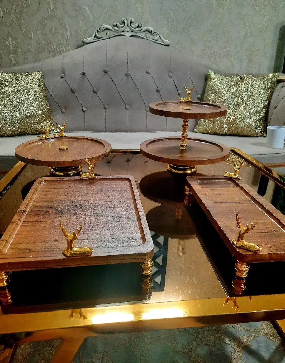 سرویس پذیرایی چوبی کاملا نو و سالم|ظروف سرو و پذیرایی|تهران, شهرک فردوس (حسینی)|دیوار