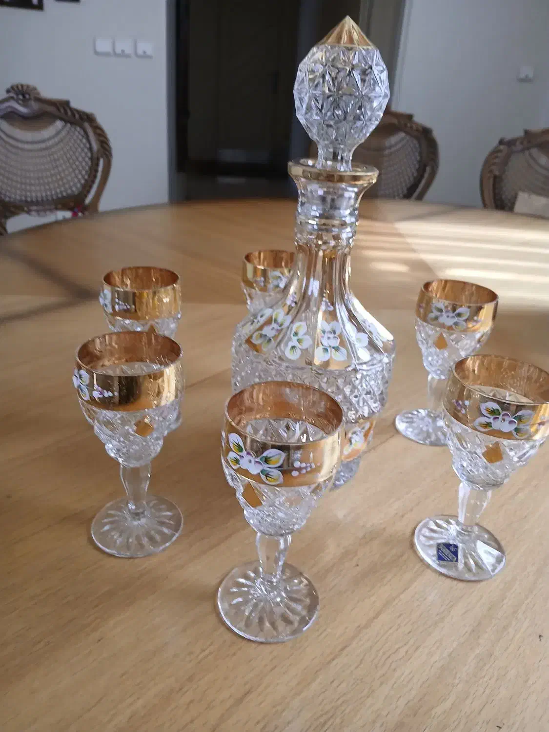 کریستال چک بوهمیا نوی نو طلا کوب|ظروف سرو و پذیرایی|تهران, زعفرانیه|دیوار