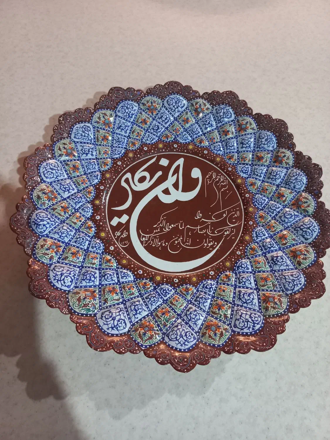 بشقاب مینا کاری ۳۰|صنایع دستی و سایر لوازم تزئینی|ارومیه, |دیوار