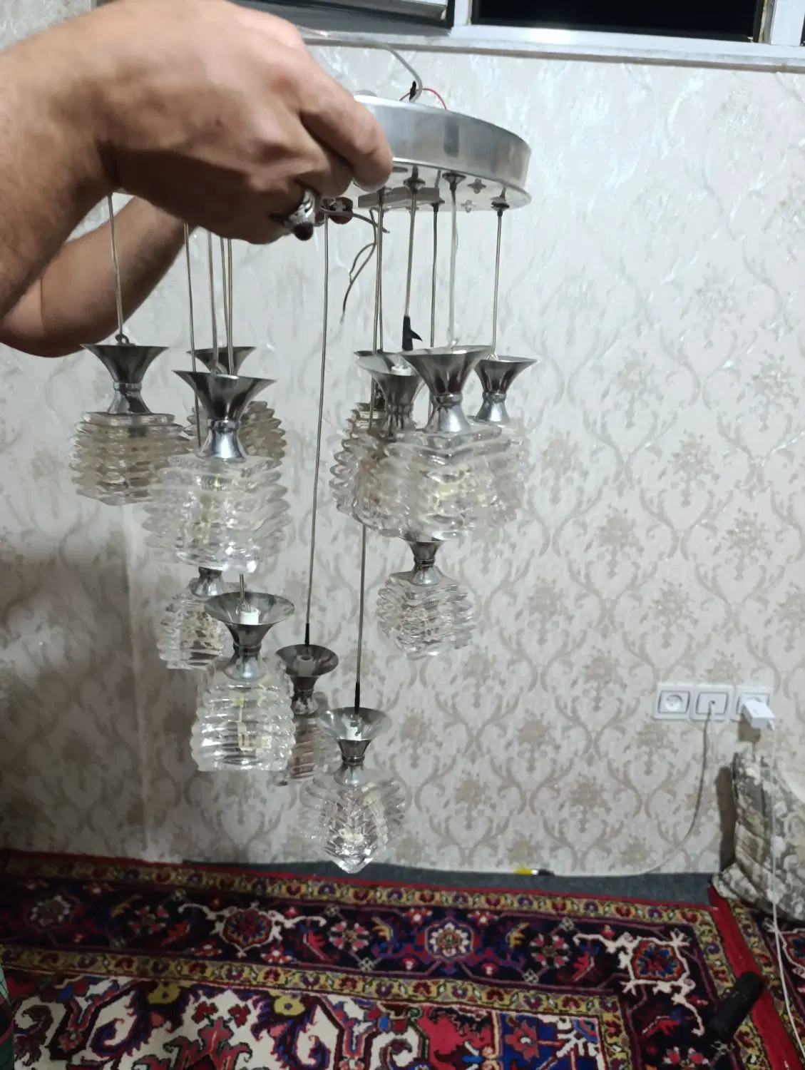 لوستر|لوستر و چراغ آویز|تبریز, |دیوار