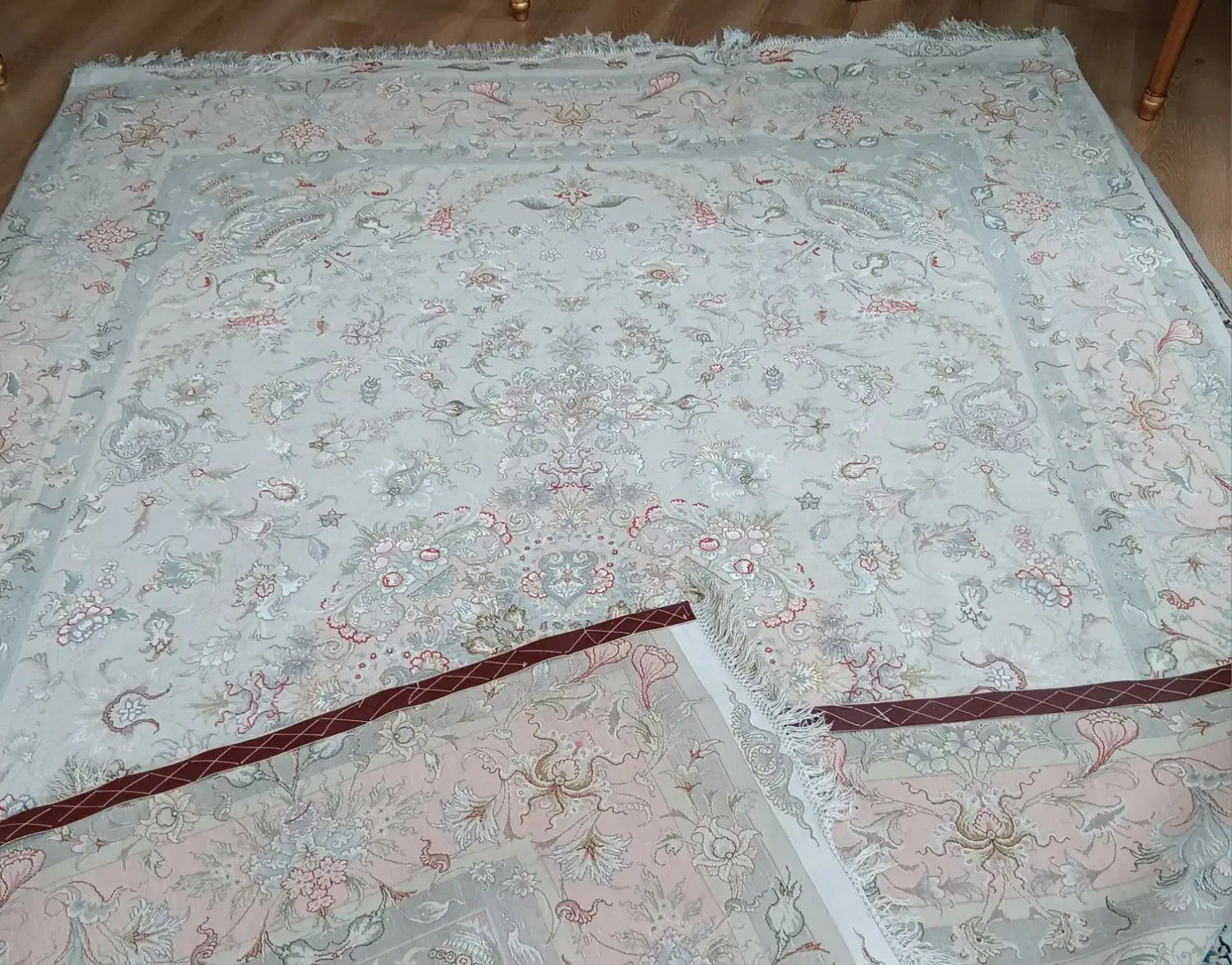 فرش دستباف گل ابریشم تبریز طرح خطیبی|فرش|تهران, فرحزاد|دیوار