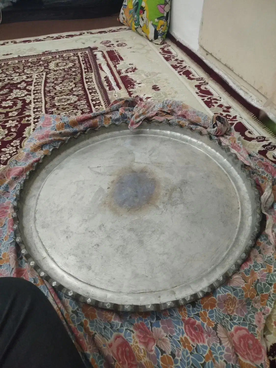 سینی مسی قدیمی|کلکسیون اشیاء عتیقه|قرچک, قشلاق جیتو|دیوار