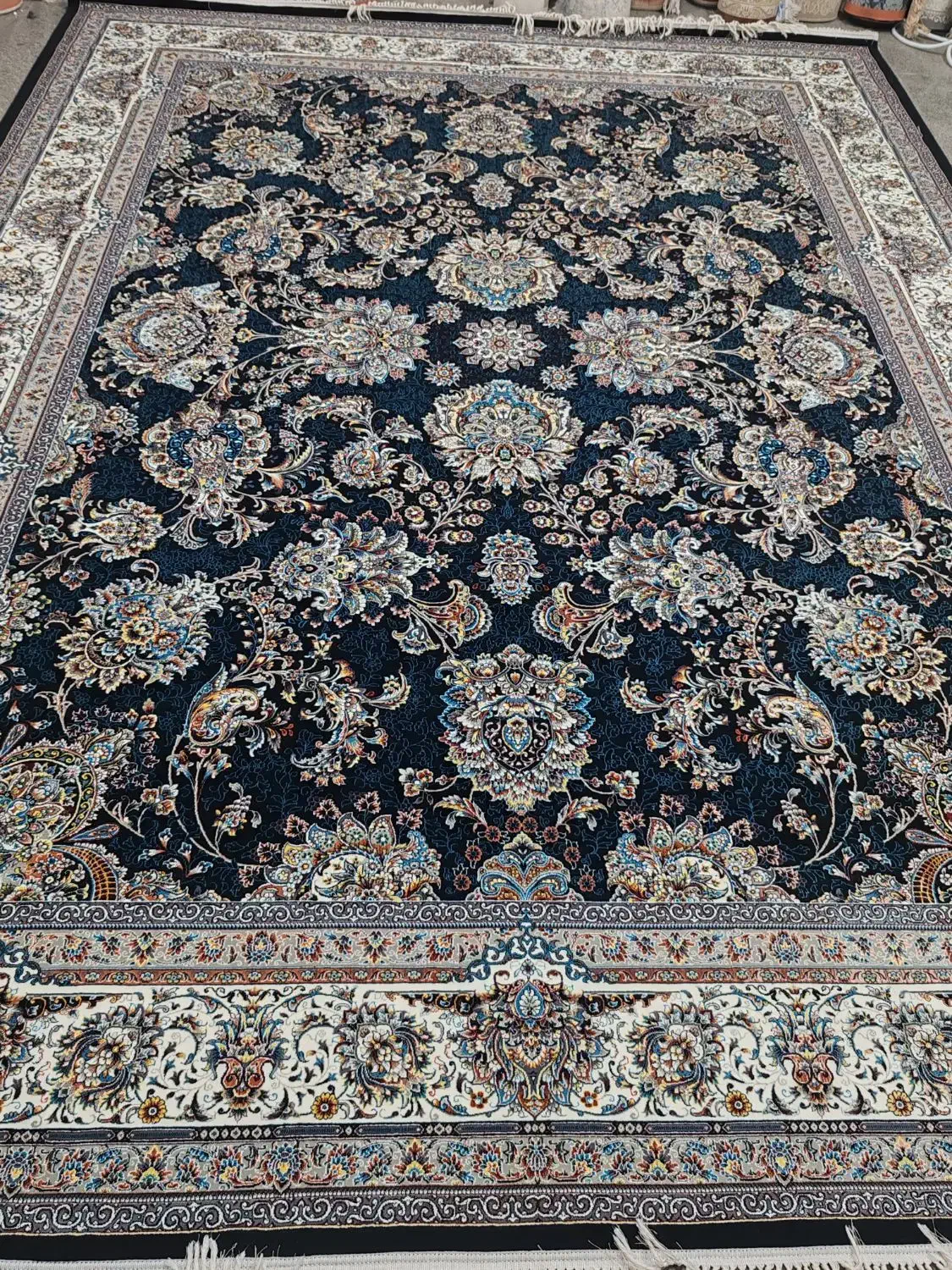 2تخته 12متری افشان یاشار سورمه ای نو|فرش|قم, نیروگاه|دیوار
